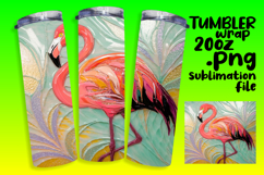 GRACEFUL 20oz Tumbler Wrap for DIY , Flamingo Product Image 1