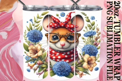 Serene days 20oz tumbler wrap, Cute Animals Product Image 1