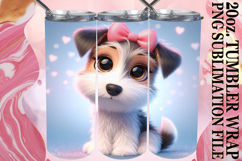 JOYFUL SIPS 20oz TUMBLER WRAP, 3D Dog Product Image 1