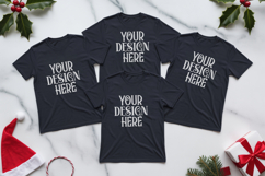 Christmas Family Matching Group T-Shirt Mockups | Holiday Fl Product Image 1