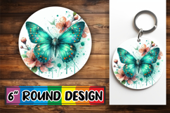 Blissful Circle Ornaments PNG, Butterfly Product Image 1