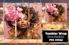 3D Black Queen Tumbler Wrap 20oz Sublimation Product Image 1