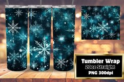 3D Snowflakes Pattern Noel Tumbler Design 20oz Product Image 1