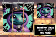 Beautiful Gift: 20oz Tumbler Wrap , Halloween Dino Product Image 1
