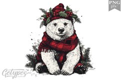 Christmas Bear Clipart Design - High Quality 300 Dpi Product Image 1