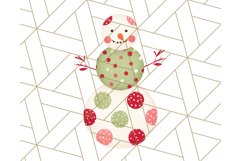 Patterned Snowman Silhouette PNG Clipart Product Image 2