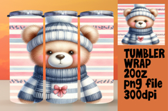 VIBRANT Sublimation Tumbler Design , Teddy Bear Product Image 1