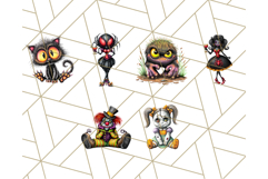 Halloween Monster Clipart PNG, Cute Spooky Characters Product Image 2