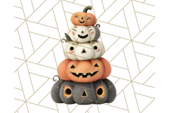 Retro Halloween Clipart Vintage PNG Graphics, 50s Holiday Product Image 2