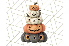 Retro Halloween Clipart Vintage PNG Graphics, 50s Holiday Product Image 2