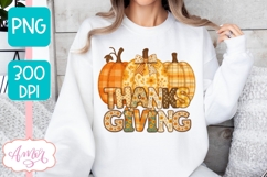 Thanksgiving shirt sublimation PNG | Patchwork Fall shirt Product Image 3