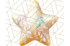 Cute Puffy Star Clipart PNG, 3D Glossy Pastel Stars Clip Art Product Image 2