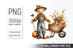 Autumn Clipart, Halloween Sublimation Clipart PNG Product Image 1