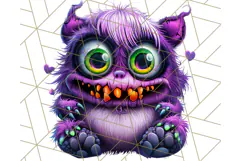 Spooky Cute Monster PNG Clipart, Adorable Halloween Monsters Product Image 2
