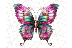 Metallic Butterfly Clipart PNG Clipart, Vibrant Butterfly Product Image 2