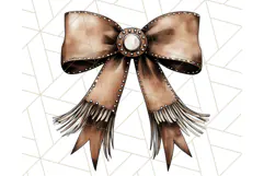 Western Style Bow PNG, Cute Cowboy, Cowgirl Coquette Png Product Image 2