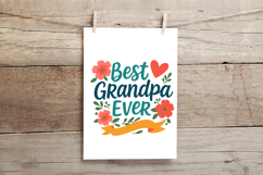 Best Grandpa Ever SVG - Funny Grandpa Quote Design Product Image 2