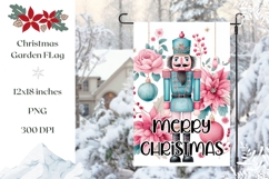 Cartoon Christmas Nutcracker Garden Flag Sublimation Product Image 1