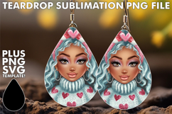 Playful Teardrop EARRINGS Magic, Afro Girl Product Image 1