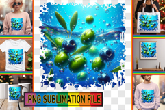 Unique TSHIRT Gift Ideas PNG, 3D Fruits Product Image 1