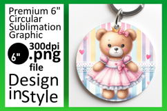 Cute Circle PNG for Coasters , Teddy Bear Product Image 1