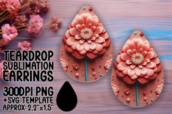Bold Teardrop Design for Crafting , 3D Flower Product Image 1