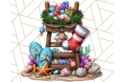 Summer Christmas Clipart PNG, Tropical Holiday Art Clip Art Product Image 2