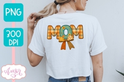 Fall Mom sublimation PNG, Fall shirt front and back PNG Product Image 5