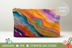 Abstract Cosmetic Bag Design, Pearl Texture Cosmetic Bag Product Image 1