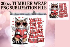 RADIANT REFLECTIONS 20oz TUMBLER WRAP, Valentines Cat Product Image 1