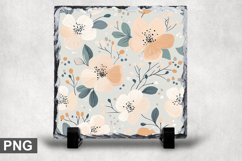 Pastel Flowers Square Sublimation Slate Design Product Image 1