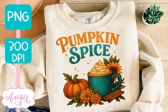 Pumpkin spice coffee PNG for sublimation | Fall design Product Image 3