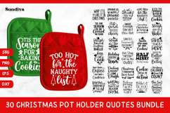 30 Christmas Pot Holder Quotes SVG Bundle Product Image 1