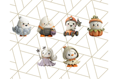 Cute Halloween Ghost Clipart Costume PNG, Halloween Png Product Image 2