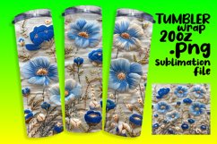 3D Embroidered Flower Pattern Tumbler Wrap - Spring Marvel Product Image 1