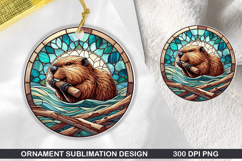 Animals Stained Glass Ornament Bundle, 30 High-Quality PNG Product Image 11