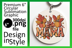Chic Circle PNG Car Coaster Design , Mama Product Image 1