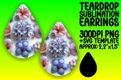Vibrant Springtime Blossom Teardrop Earrings: Sublimation El Product Image 1