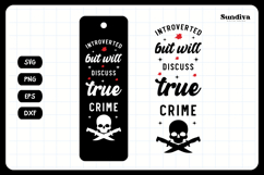 True Crime Bookmark Saying SVG | Introverted Product Image 3