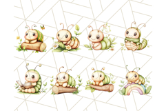 Cute Caterpillar Clipart PNG, Whimsical Bug Illustrations Product Image 6