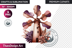 Romantic Flower clipart Rose gold Valentine floral PNG Product Image 1