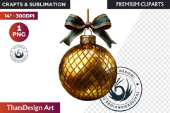 Christmas Jewel Baubles Clipart | Elegant Holiday Ornaments Product Image 1