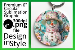 Snowman Wonderland Sublimation Round Design Holiday Product Image 1
