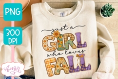 Just a girl who loves Fall PNG, fall season shirt png design Product Image 2