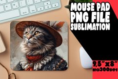 Quirky Cat Charm Sublimation Mousepad PNG Product Image 1