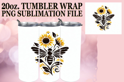 Vibrant Skies 20oz tumbler wrap, Flower Animals Product Image 1