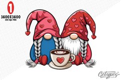 Valentine Gnome Sublimation Clipart - High Quality Design Product Image 2