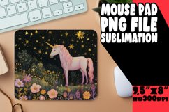 Festive Unicorn Fantasyland Mouse Pad Product Image 1