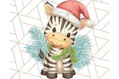 Safari Christmas PNG Clipart, Cute Jungle Animal Art Product Image 2