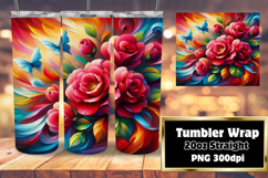 FLAWLESS 20oz Tumbler Graphic , Flowers Product Image 1
